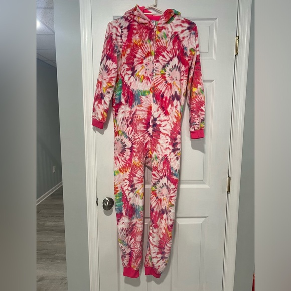 Children’s Place XXL (kids 16) PJ onesie tie-dye zip up.  Brand new with news. - Picture 1 of 3